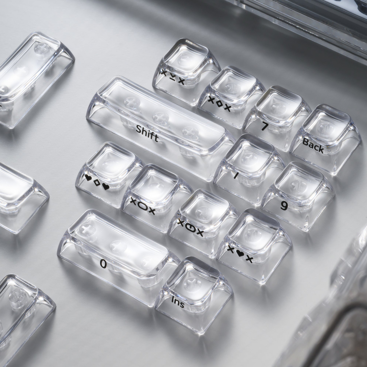 XVX Arctic Transparent SA Profile Double-Shot PC Keycap Set