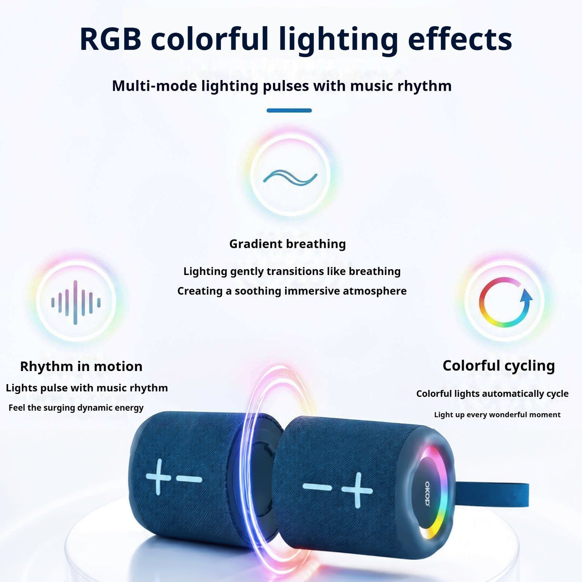 KP-858 Best-selling Wireless Bluetooth Speaker Featuring A Modular Dual-unit Design Portable Handle High Power Output And RGB Lighting Ideal For Outdoor Gatherings Factory Stock Available