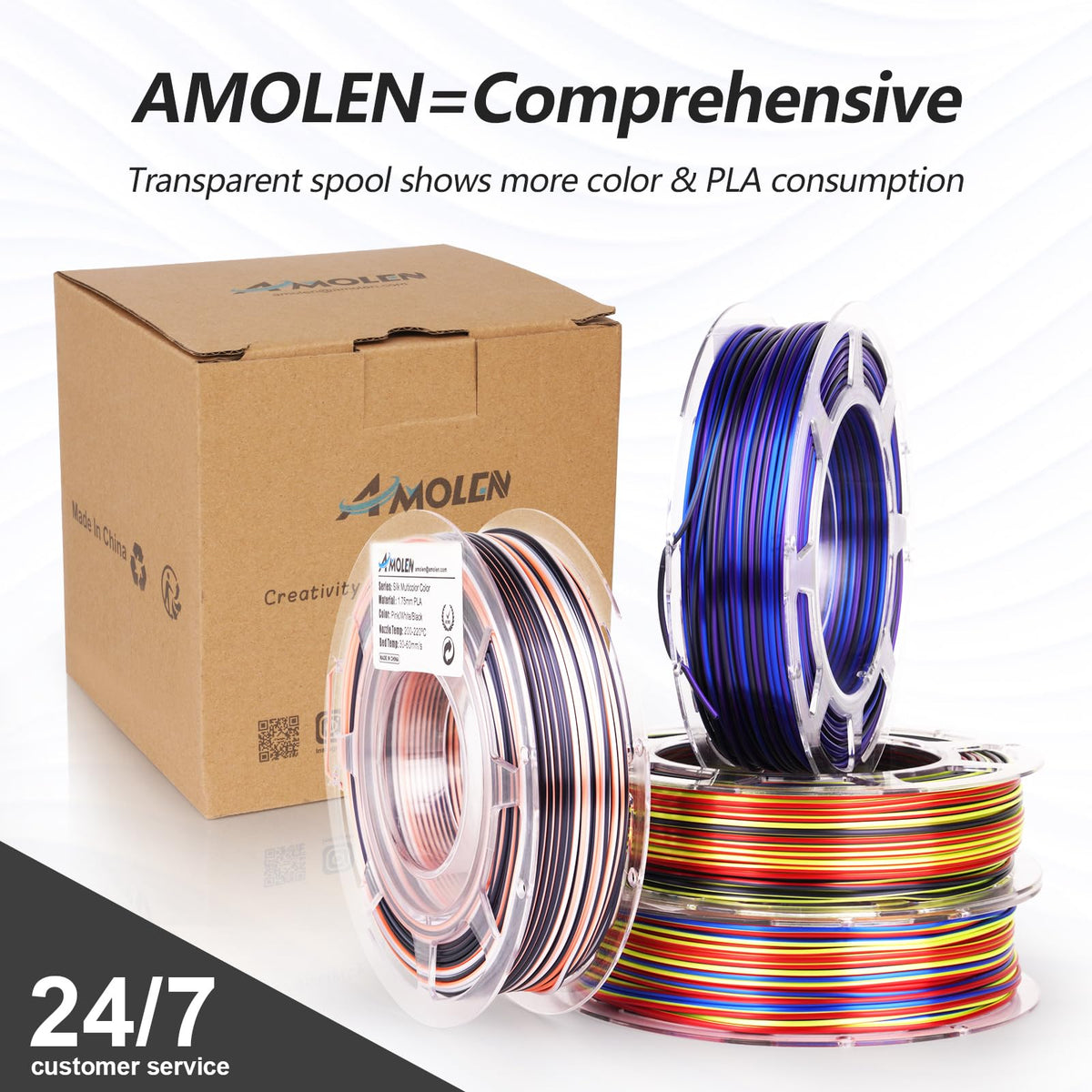 PLA Silk S-Series Variety Pack (4x200g) - 1.75MM