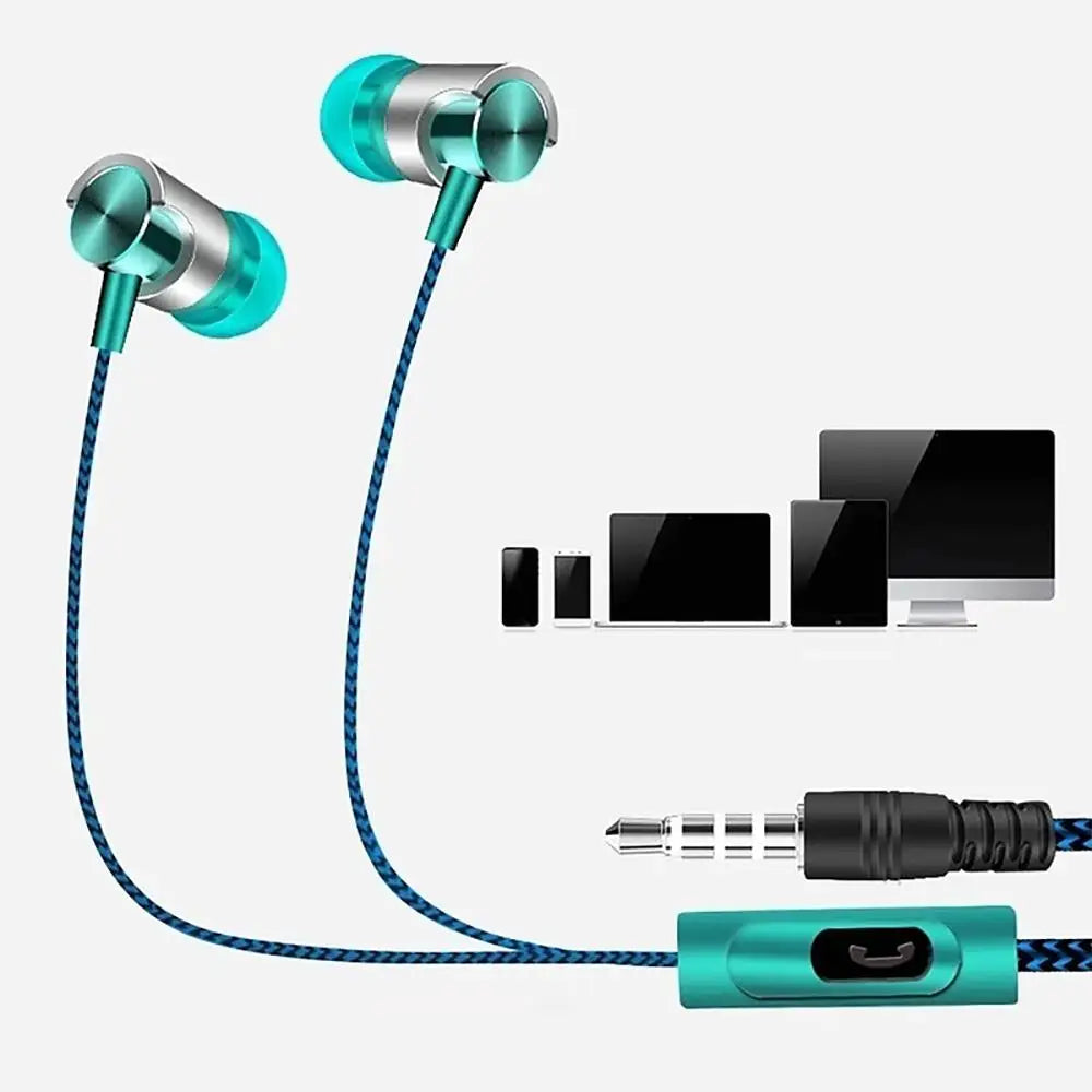9D Stereo Wired Headphones Bass With Mic Earphone In-ear Headphones 3.5mm Wired Earphone Earbud Phone Headset For Xiaomi Realme