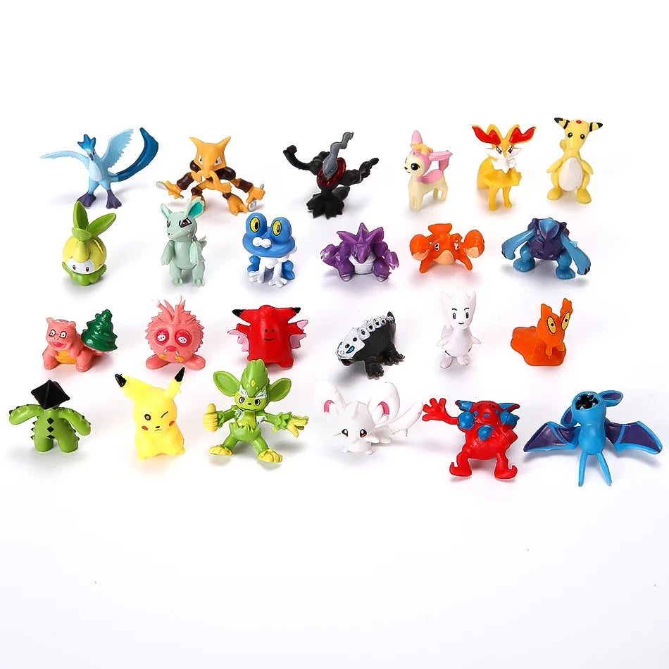 144 Pcs/Lot Mini Pokemon Figure Pikachu Kids Model Toys 2-3cm Kawaii Figurine PVC Dolls 6*24pcs Toys Wholesale
