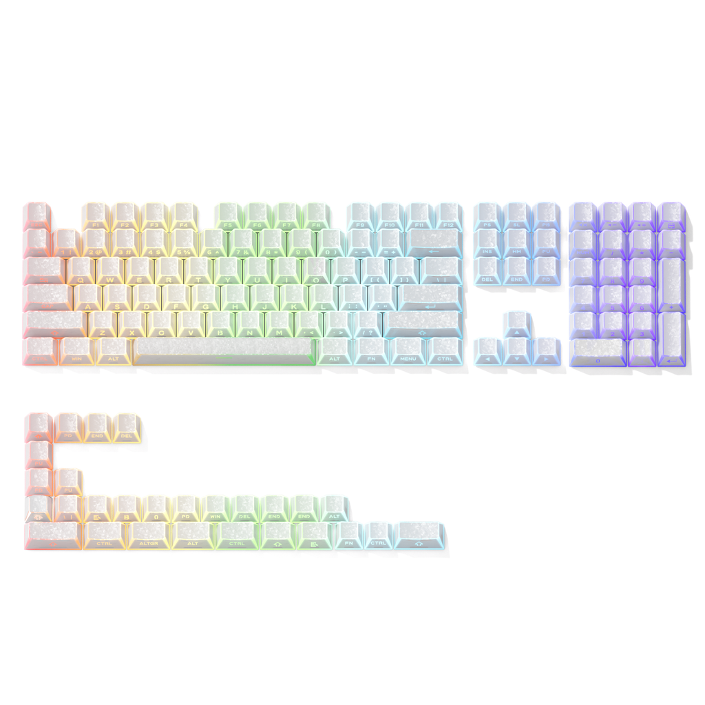 XVX PRISM Forged Carbon Shine-Through Cherry Profile 136-Key PBT Keycap Set