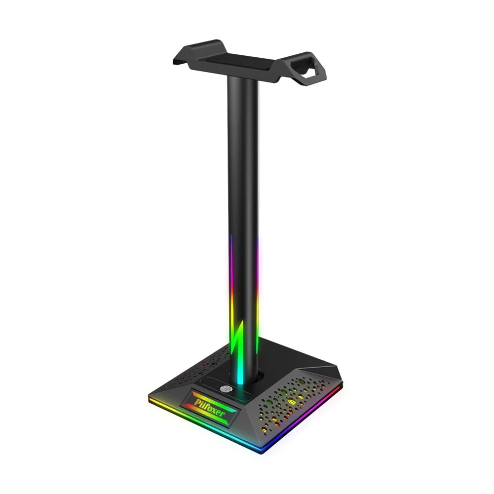 Soporte Auriculares Gaming RGB 10 Modos Luz USB 3.5mm