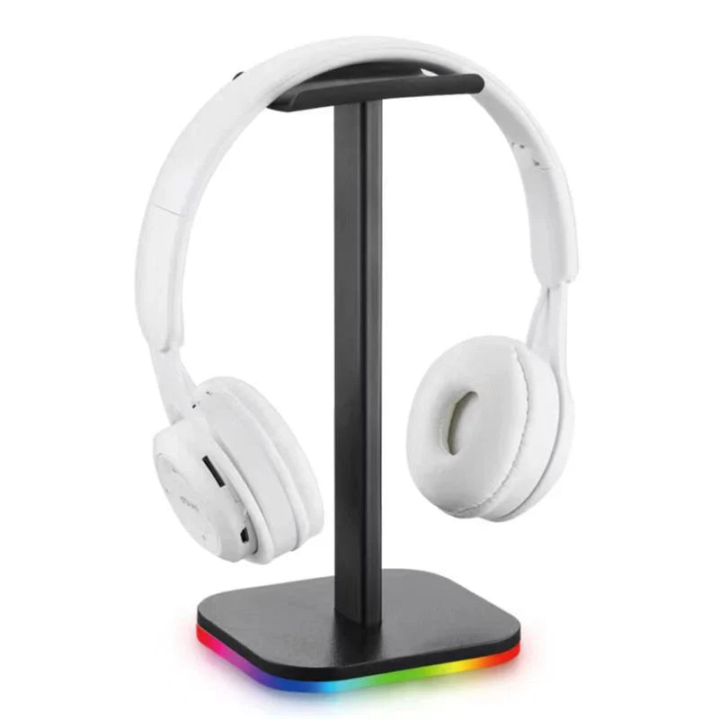 Soporte Auriculares Gaming RGB 10 Modos Luz USB 3.5mm