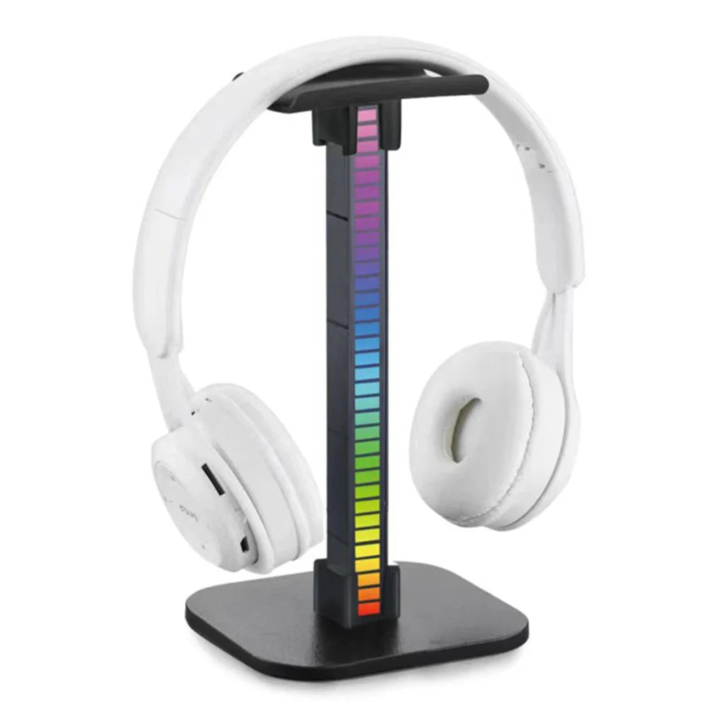 Soporte Auriculares Gaming RGB 10 Modos Luz USB 3.5mm